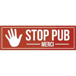 Plaque STOP PUB main