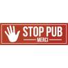 Plaque STOP PUB main