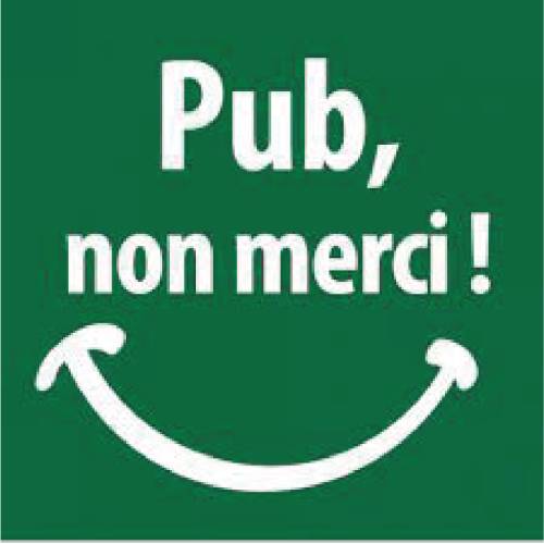 Plaque Pub non merci