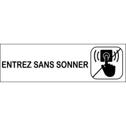 Plaque entrée sans sonner