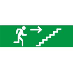 Plaque sortie de secours escalier