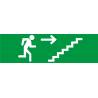 Plaque sortie de secours escalier