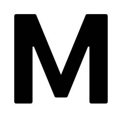 Lettres au pochoir M