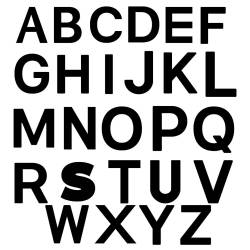 Pochoir lettres alphabets