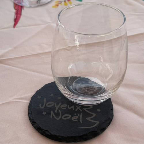 Sous verre en ardoise de Noel Sous verre en ardoise de Noel