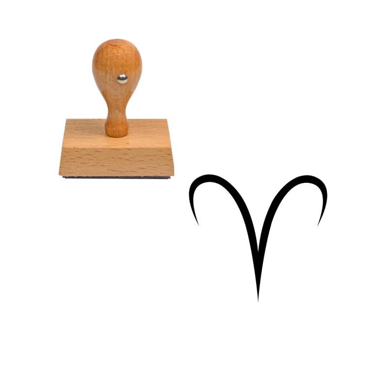 Tampon astrologique symbole Bélier en bois