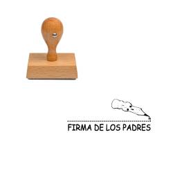 Tampon espagnol Firma de los padres