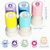 Tampons smiley texte personnalisé x5